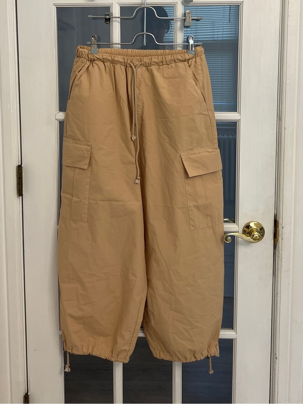 STATESIDE Women's Khaki Drawstring Cargo Pants Size S